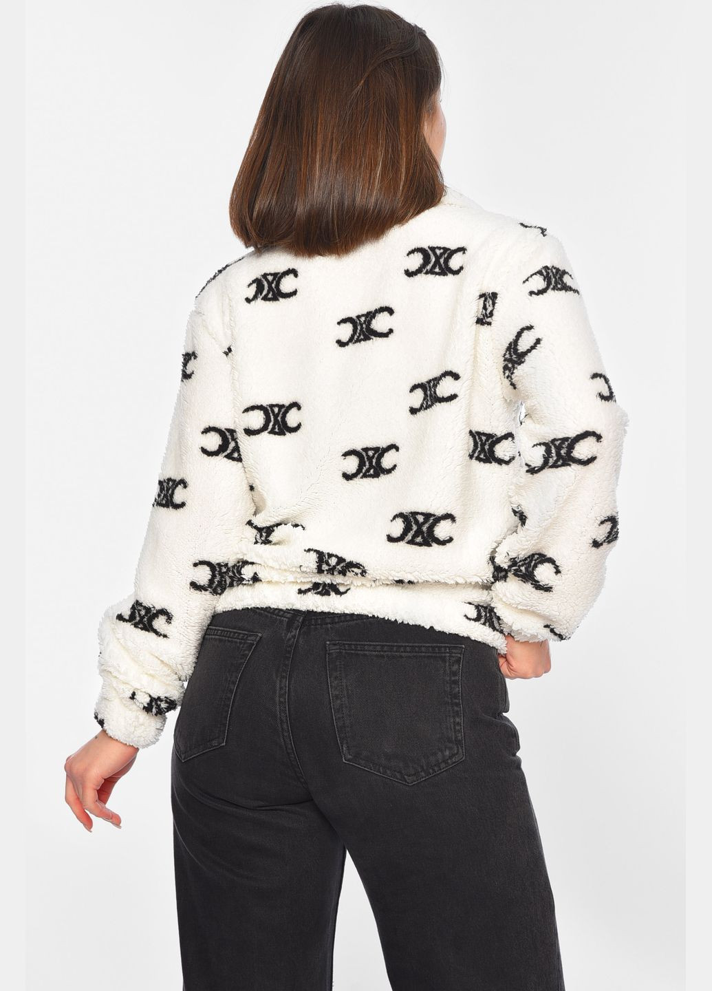 Худі жіноче тедді білого кольору Let's Shop (314455309)