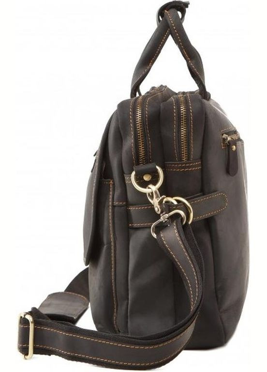 Сумка мужская через плечо кожаная портфель для документов А4 планшет в дорогу для телефона Коричневый 34370 Vintage (331640765)