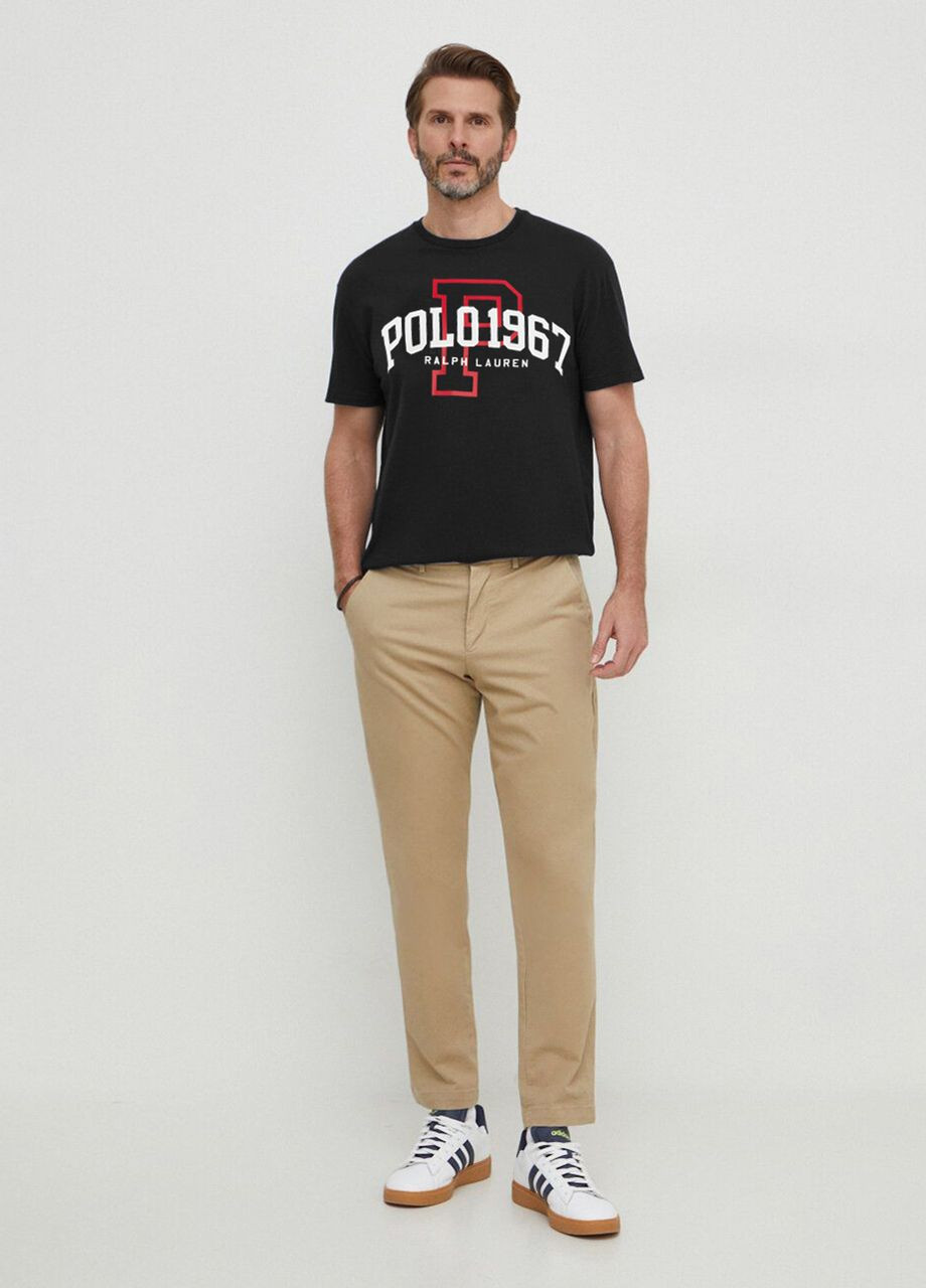 Черная футболка из хлопка slim fit Polo Ralph Lauren