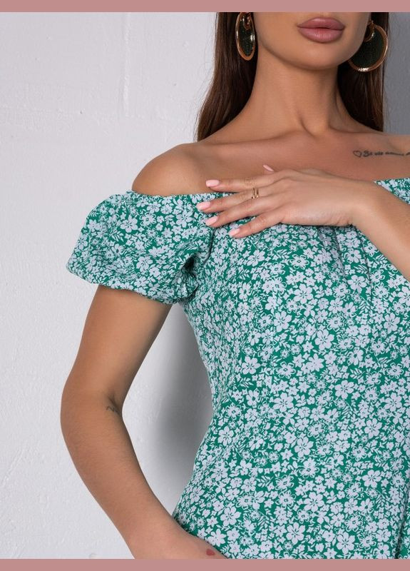 Зеленое платье 14645 зеленое ISSA PLUS однотонное