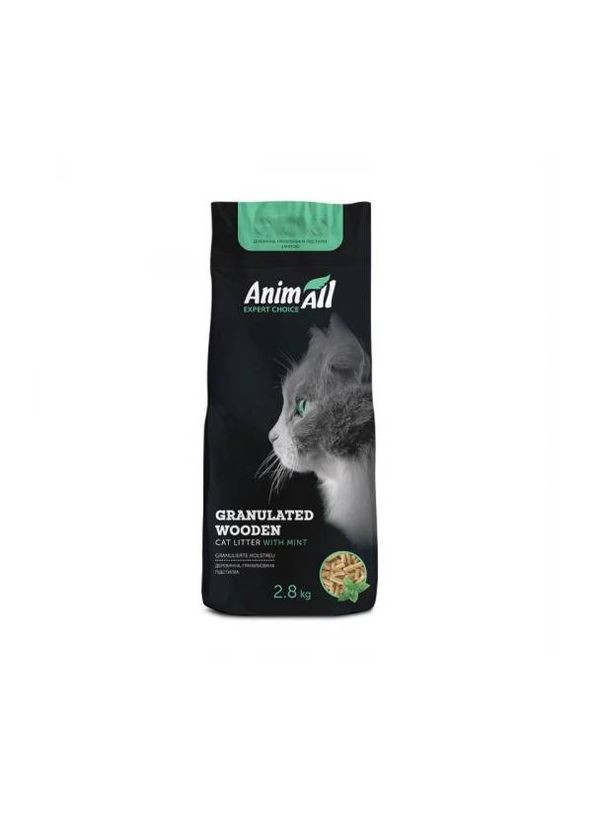 Наполнитель для кошачьего туалета с ароматом мяты Древесный 2.8 кг (4820224 500423) AnimAll (279569711)