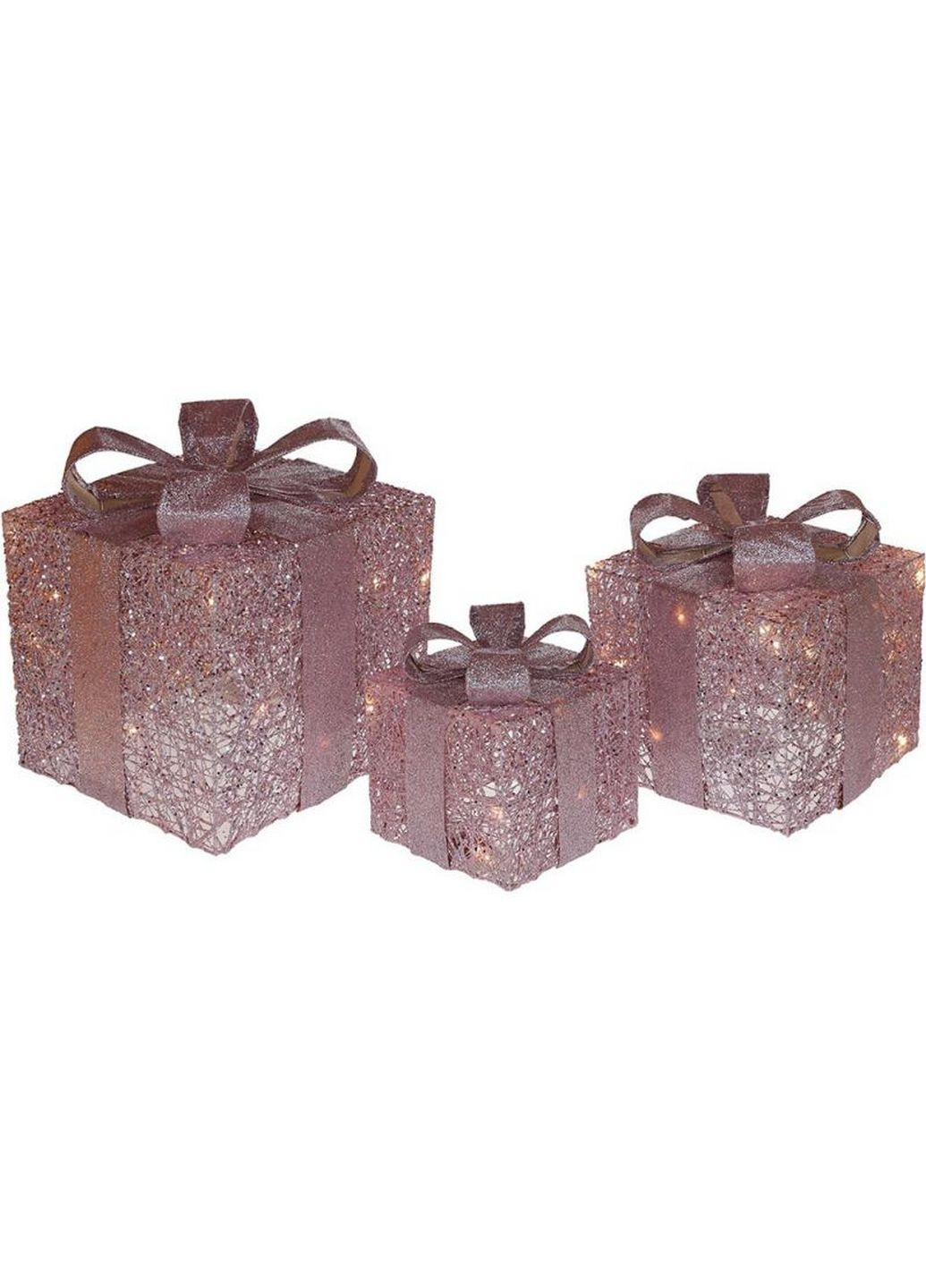 Набір декоративних подарунків - 3 коробки, з led-підсвічуванням BonaDi (282591102)