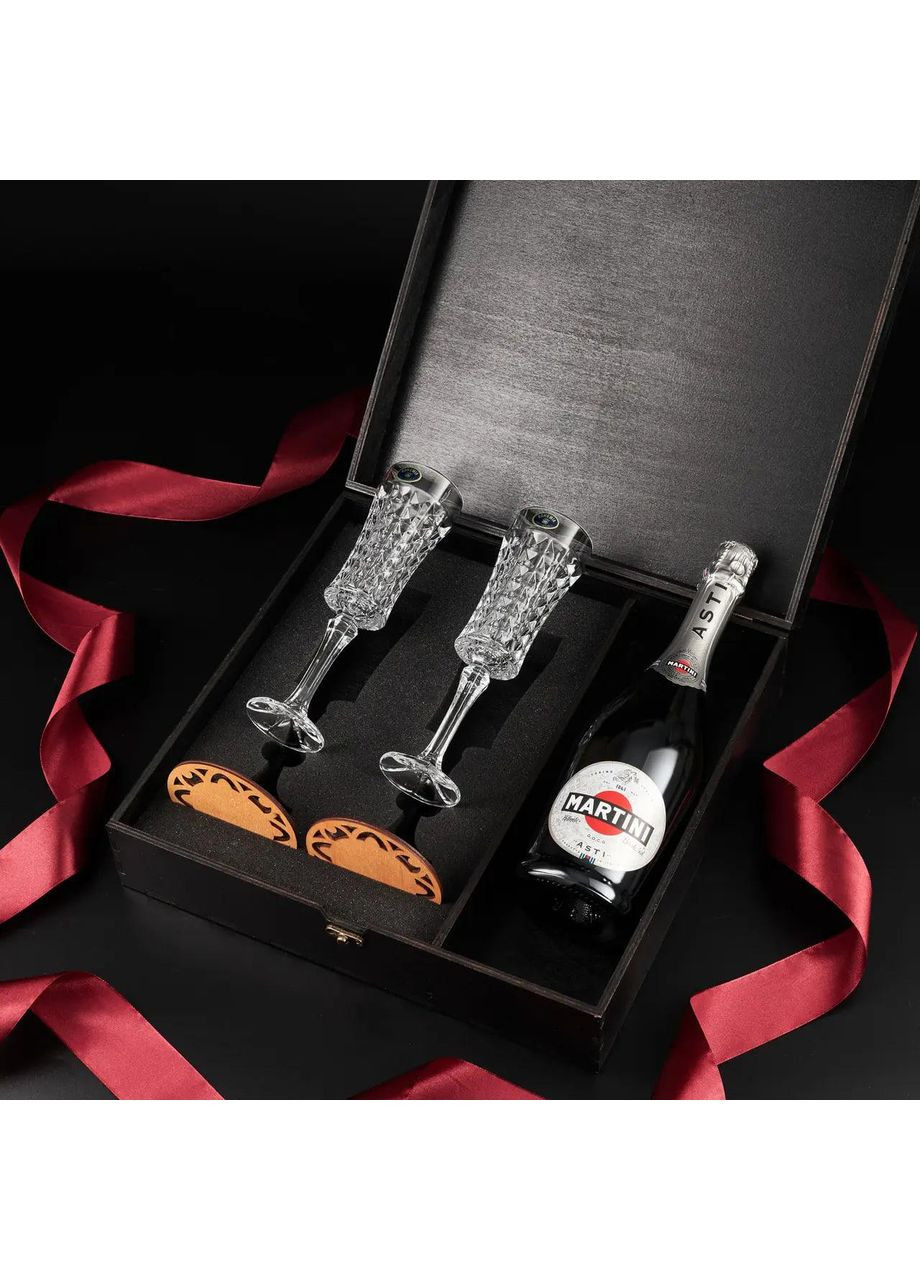 Набор 6 бокалов Diamond 120 мл для шампанского с секцией. Bohemia (364550581)