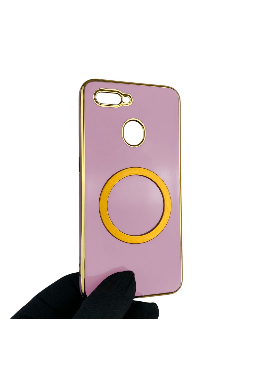 Чехол для A5S с кольцом MagSafe с золотой окантовкой на оппо а5с черничный gs1 Oppo (366229305)