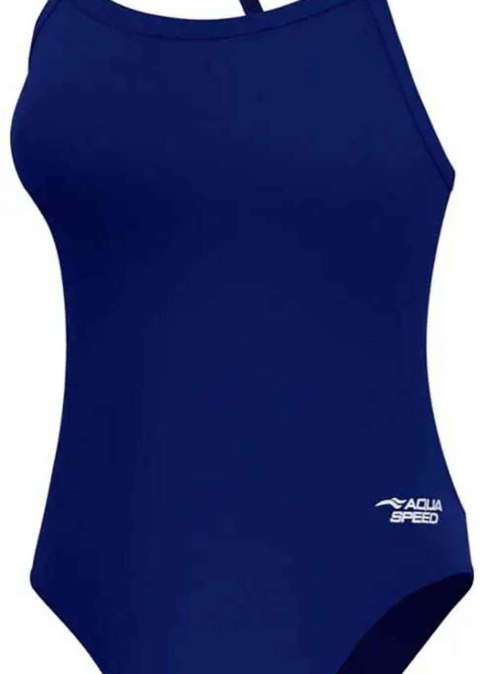 Темно-синий демисезонный купальник закритий для женщин ana темно-синий Aqua Speed