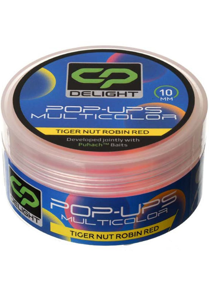 Бойли Delight Multicolor Pop Ups 10мм Тигровий горіх Робін Червоний CPDMUPTN10 CARP PRO (317307430)