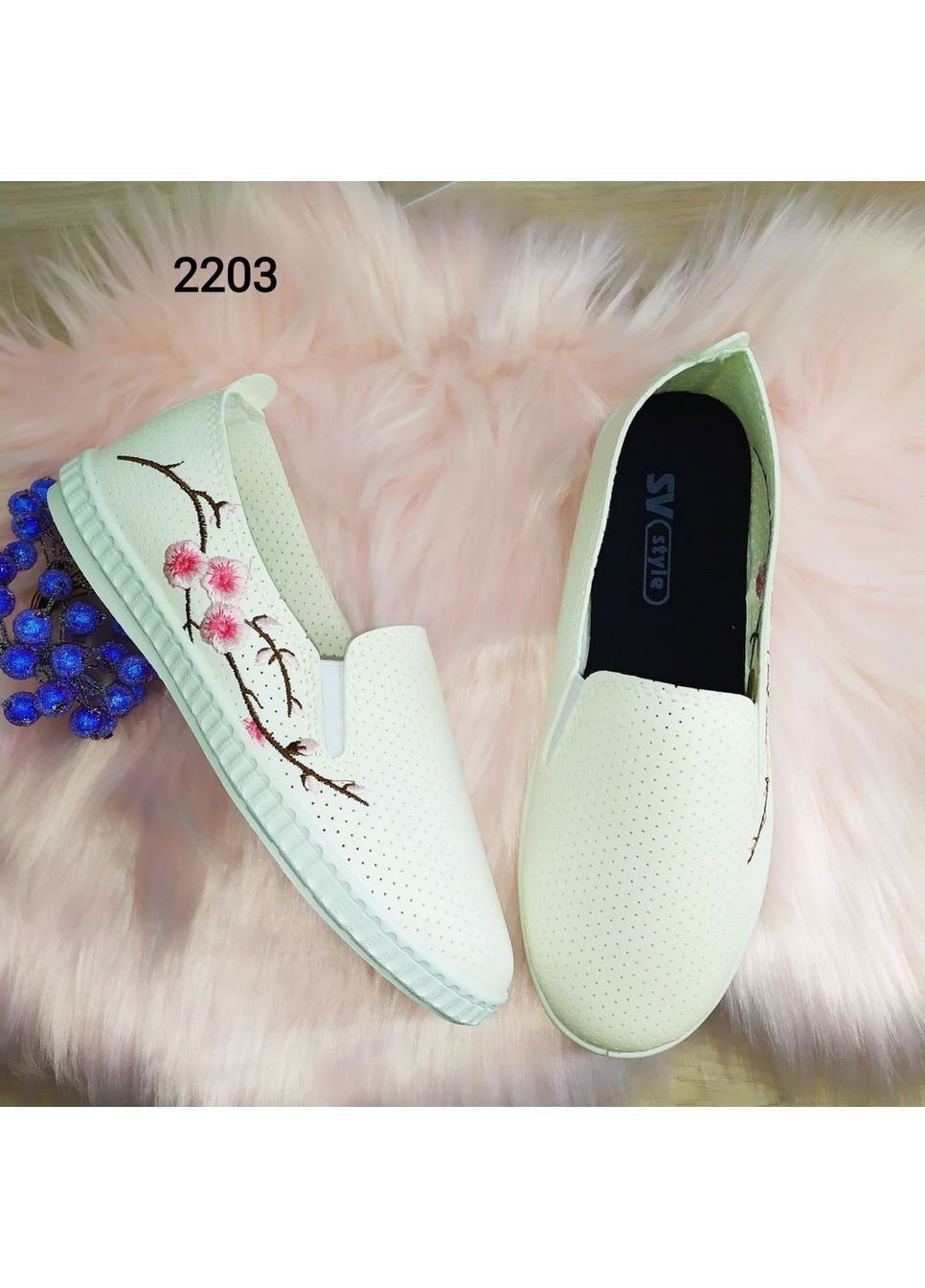 Сліпони жіночі еко-шкіра перфоровані SV (294050619)