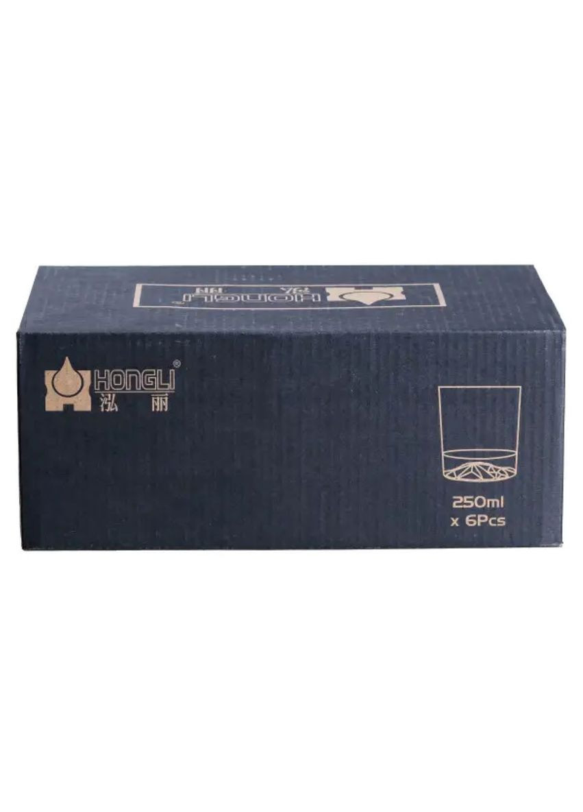 Набор стаканов стеклянный 6 шт по 250 мл прозрачный HP556 (A-032479) TS Kitchen (341307499)