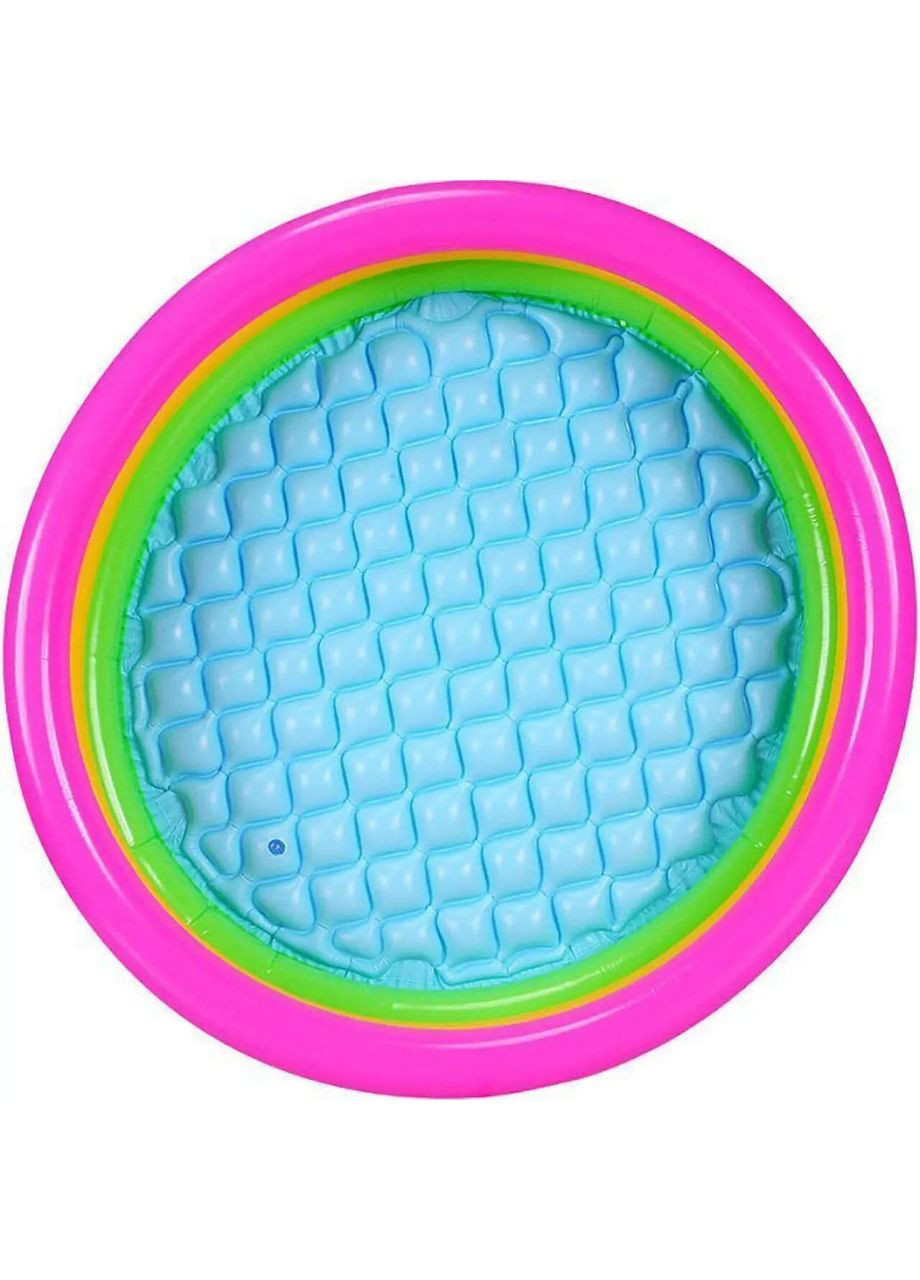 Дитячий надувний басейн 57422-1 «Веселка», з надувним дном, 147 х 33 см, з кульками 10 шт Intex (298578378)