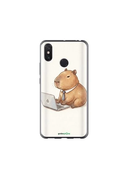 Чехол на Xiaomi Mi Max 3 Funny Capybara CEO Working "6777t-1534-2448" Endorphone (379907192)