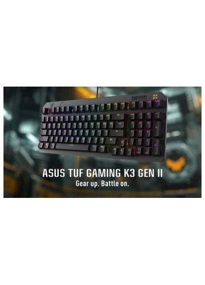Клавиатура TUF Gaming K3 Gen II Opti-Mech RGB Red Switches USB UA Black (90MP0390-BKMA00) Asus TUF Gaming K3 Gen II Opti-Mech RGB Red Switches US (358065857)