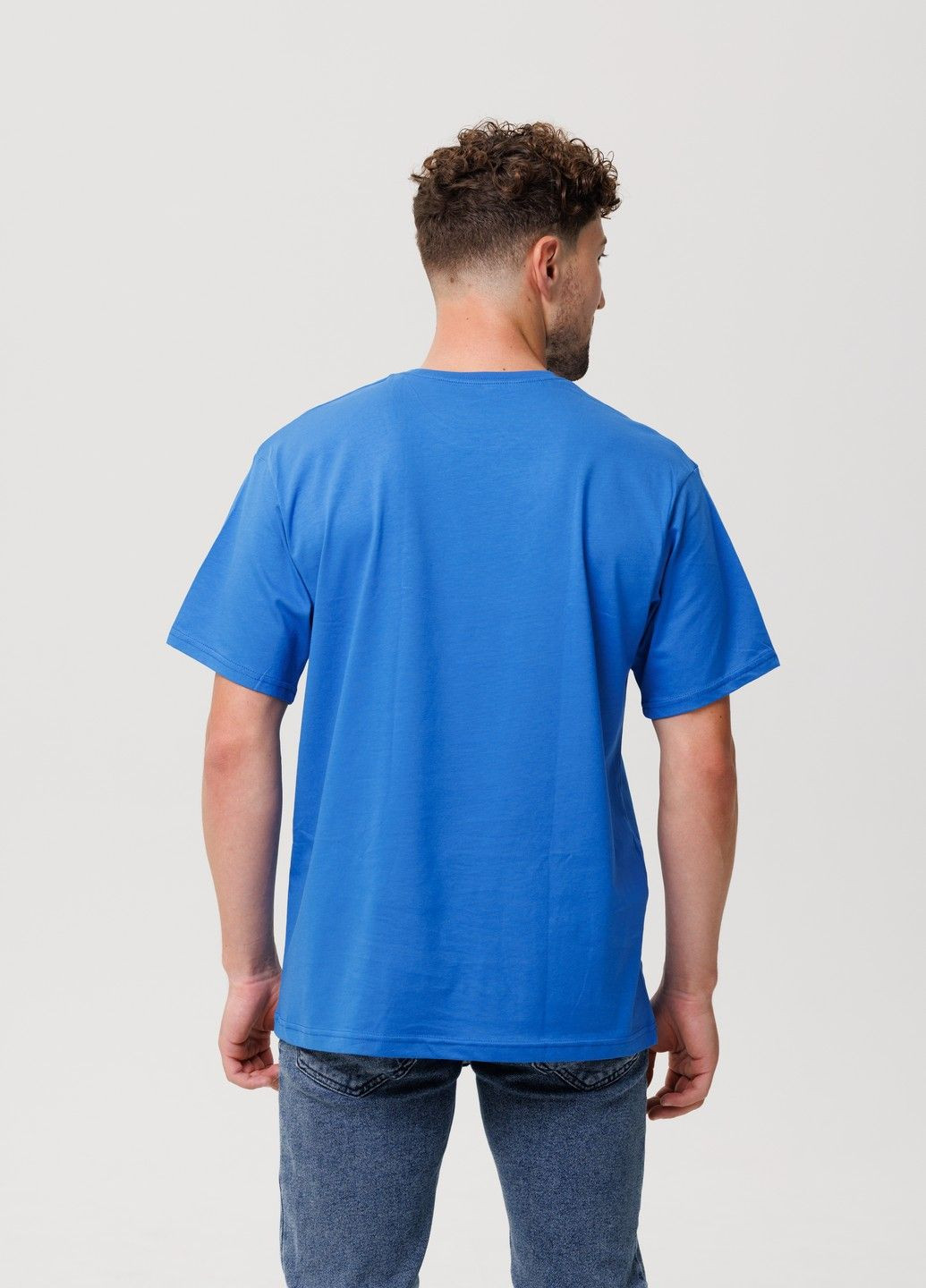 Синя чоловіча футболка "summer holiday" m синій (1218019405021) Наталюкс 12-1801