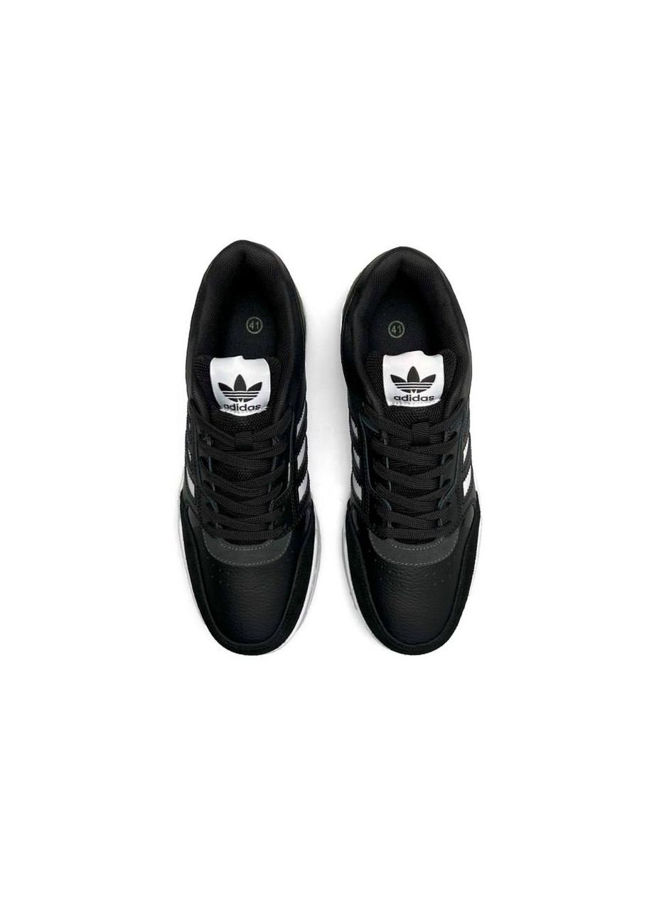 Черные демисезонные кроссовки мужские, вьетнам adidas Originals Drop Step Black White Khaki