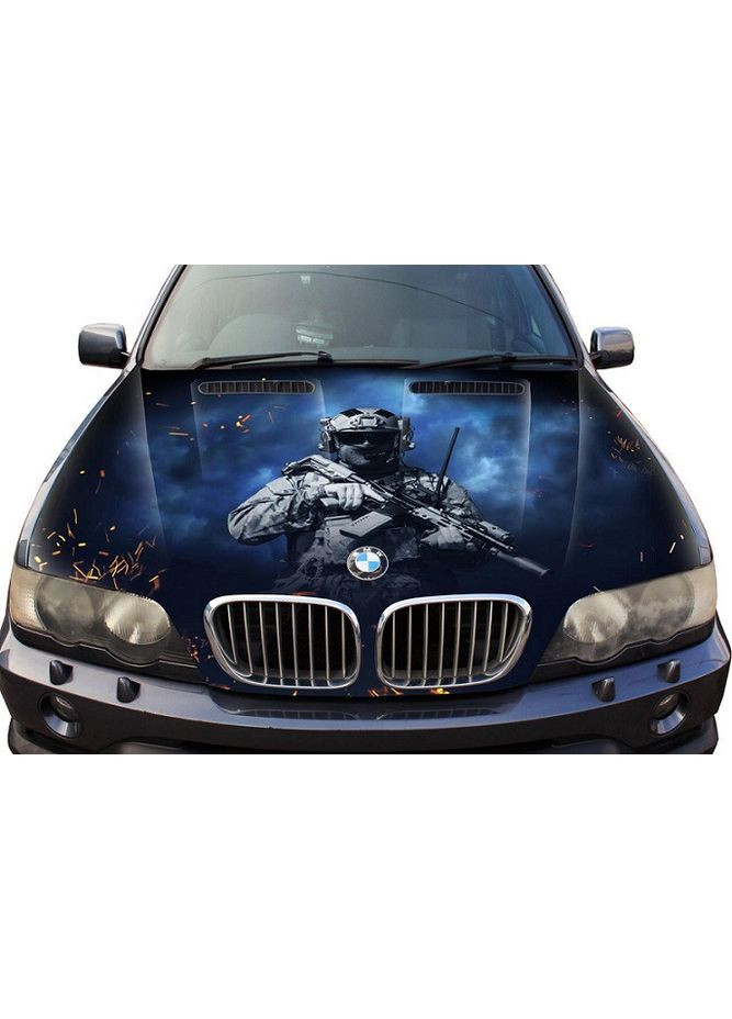 Наклейка на капот 3D TUNING STUDIO Воїн ЗСУ 1500х1200х0.080мм No Brand (362499591)