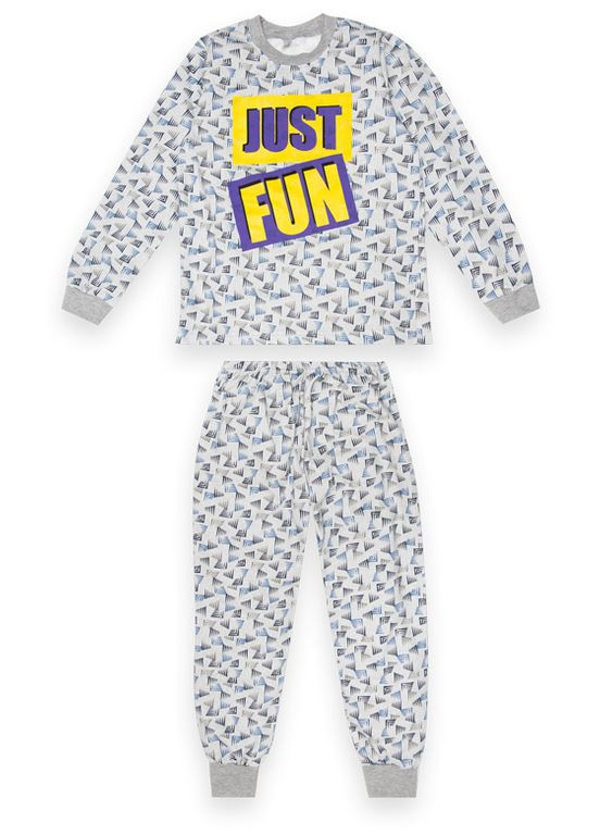 Сіра зимня дитяча піжама для хлопчика pgm-22-2-10 *fun* Габби