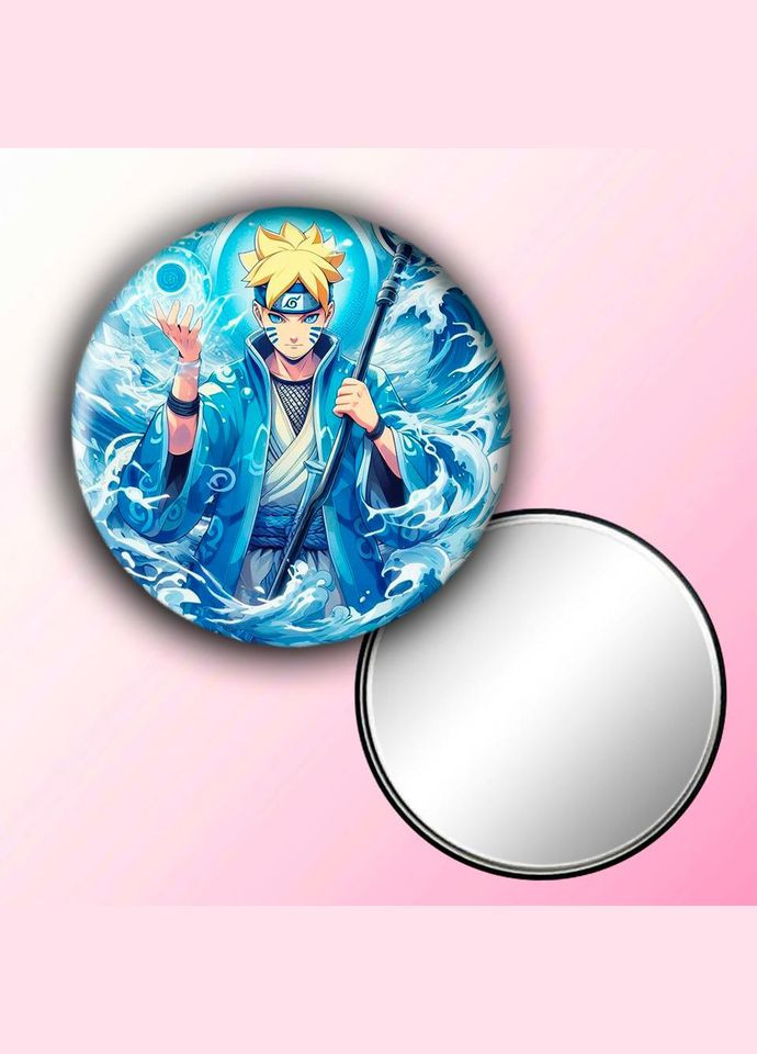 Зеркальце косметическое карманное Аниме Боруто #0009 с рисунком круглый 56 мм No Brand (309151857)