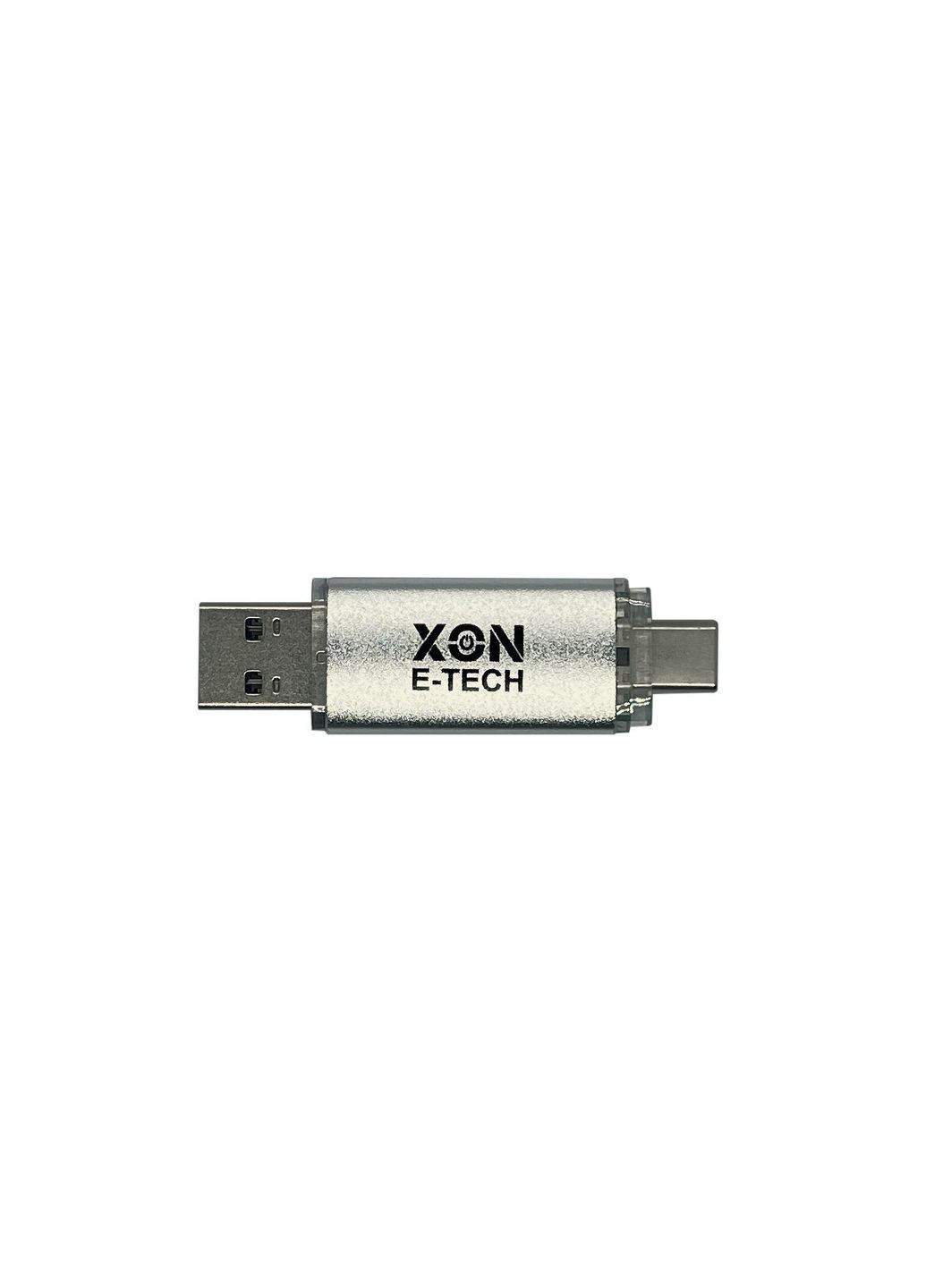 Флеш-накопичувач XON FlashDrive DuoConnect 128GB (USB 3.0 + USB Type-C) Сірий (FX3DX128MS 7607) XON E-Tech (303726386)