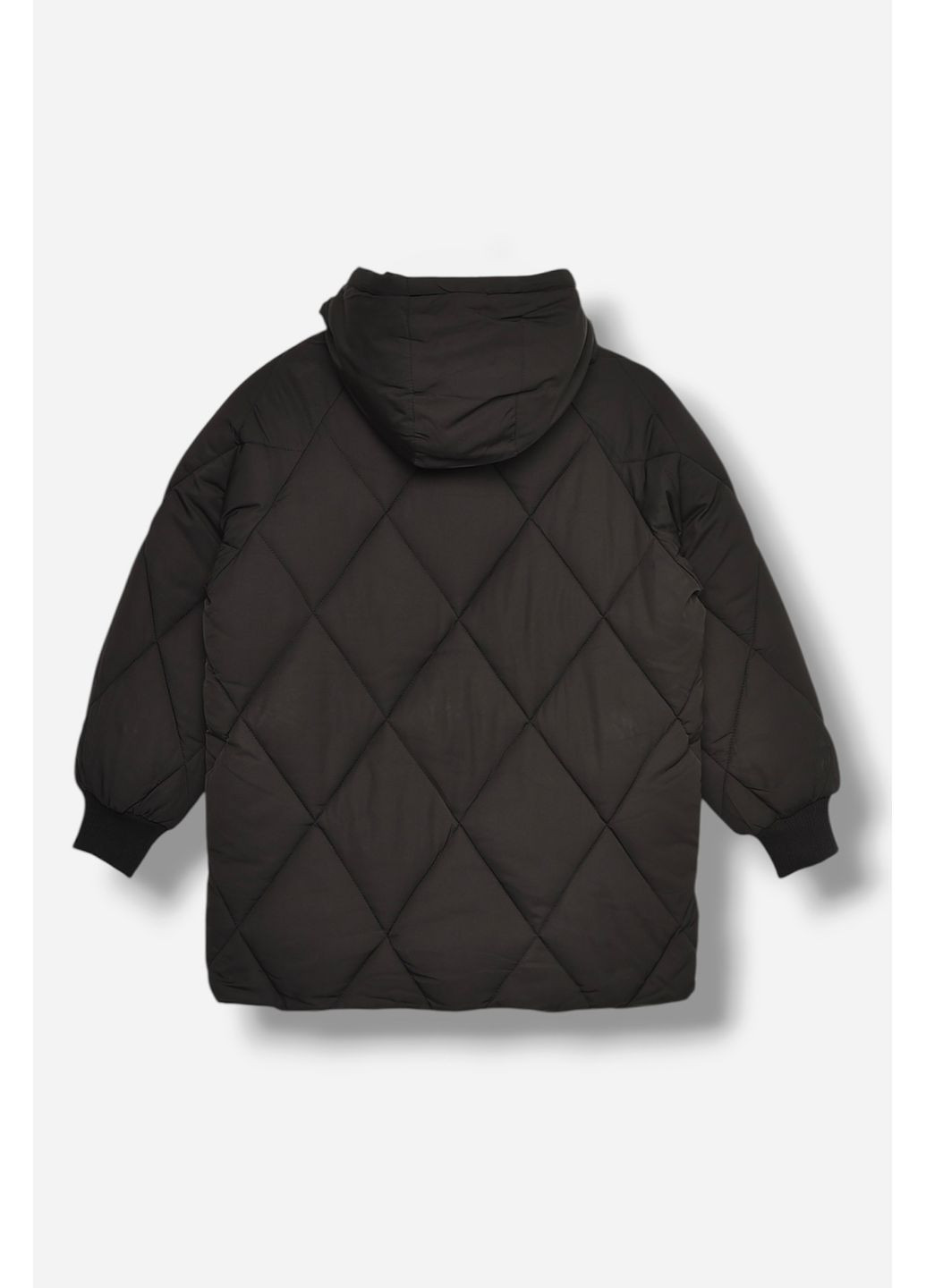 Черная зимняя куртка детская зимняя черного цвета Let's Shop