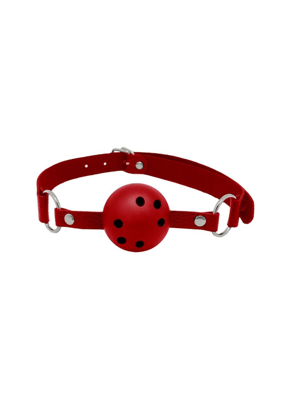 Кляп БДСМ з кулькою через яку можна дихати Discretion Red червоний Alive (356511944)