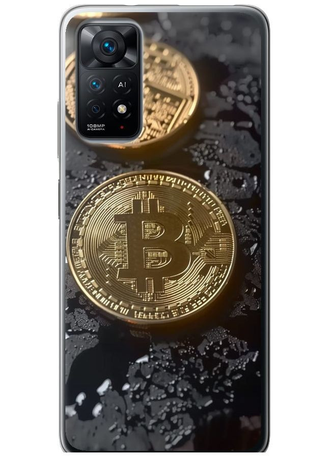 Силиконовый чехол 'Вулканический Bitcoin' для Endorphone Xiaomi Redmi Note 11 (289874777)
