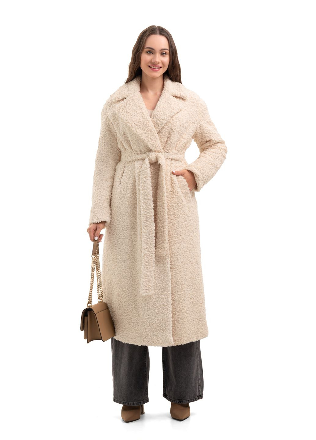 Шуба Мэдди бежевый (барашек) Emass (265392074)