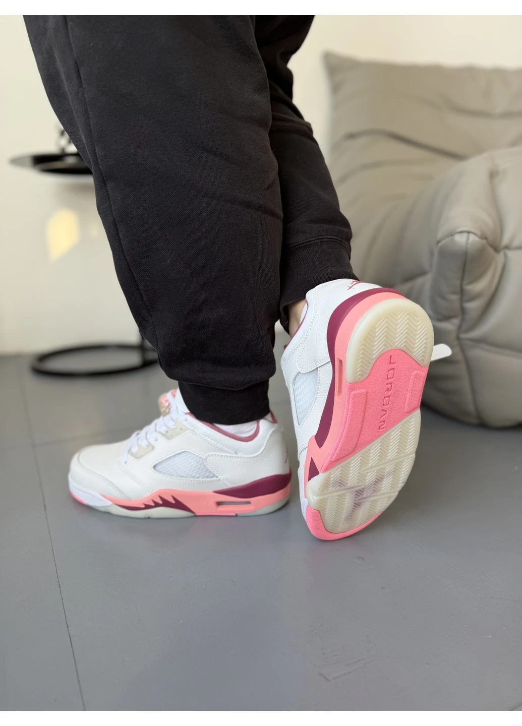 КРОСІВКИ ЖІНОЧІ NIKE 5 RETRO LOW DESERT BERRY НАЙК АІР РЕТРО No Brand комбіновані демісезони (391945489)