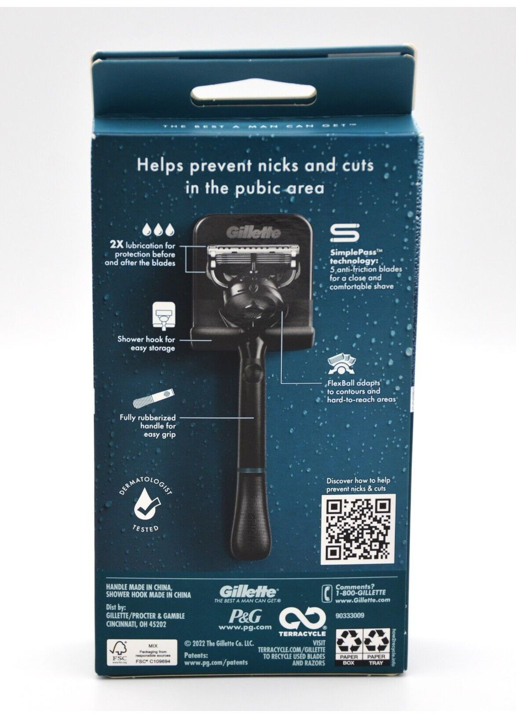 Чоловіча бритва для інтимних зон Intimate станок 6 лезвий подставка Gillette (296202527)