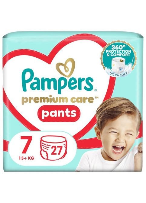 Подгузники Premium Care Pants Трусики Размер 7 (17+кг) 27 шт. (8006540807026) Pampers Premium Care Pants Трусики Розмір 7 (17+ кг) 27 шт (357435977)