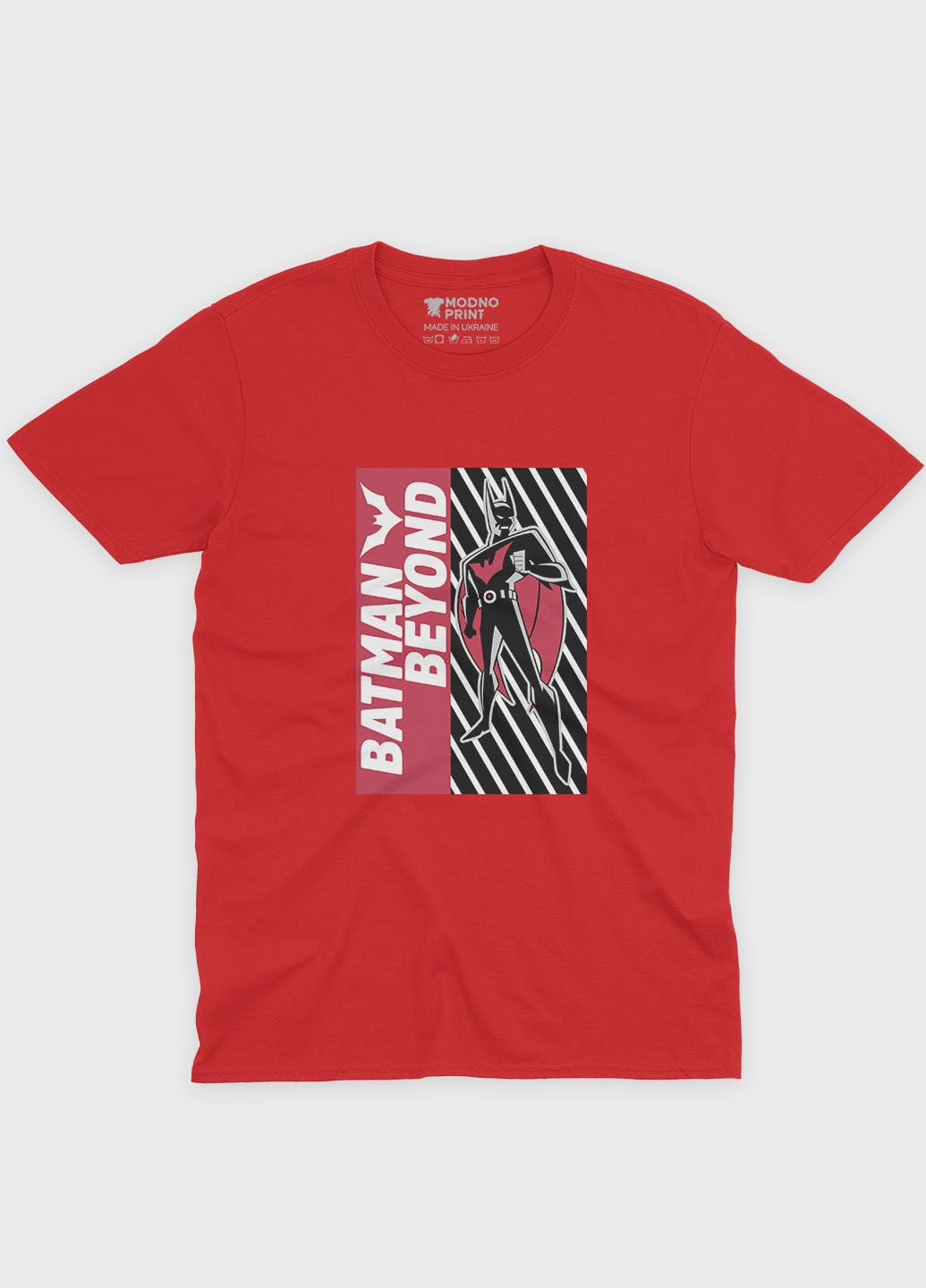 Красная демисезонная футболка для девочки с принтом супергероя - бэтмен (ts001-1-sre-006-003-016-g) Modno