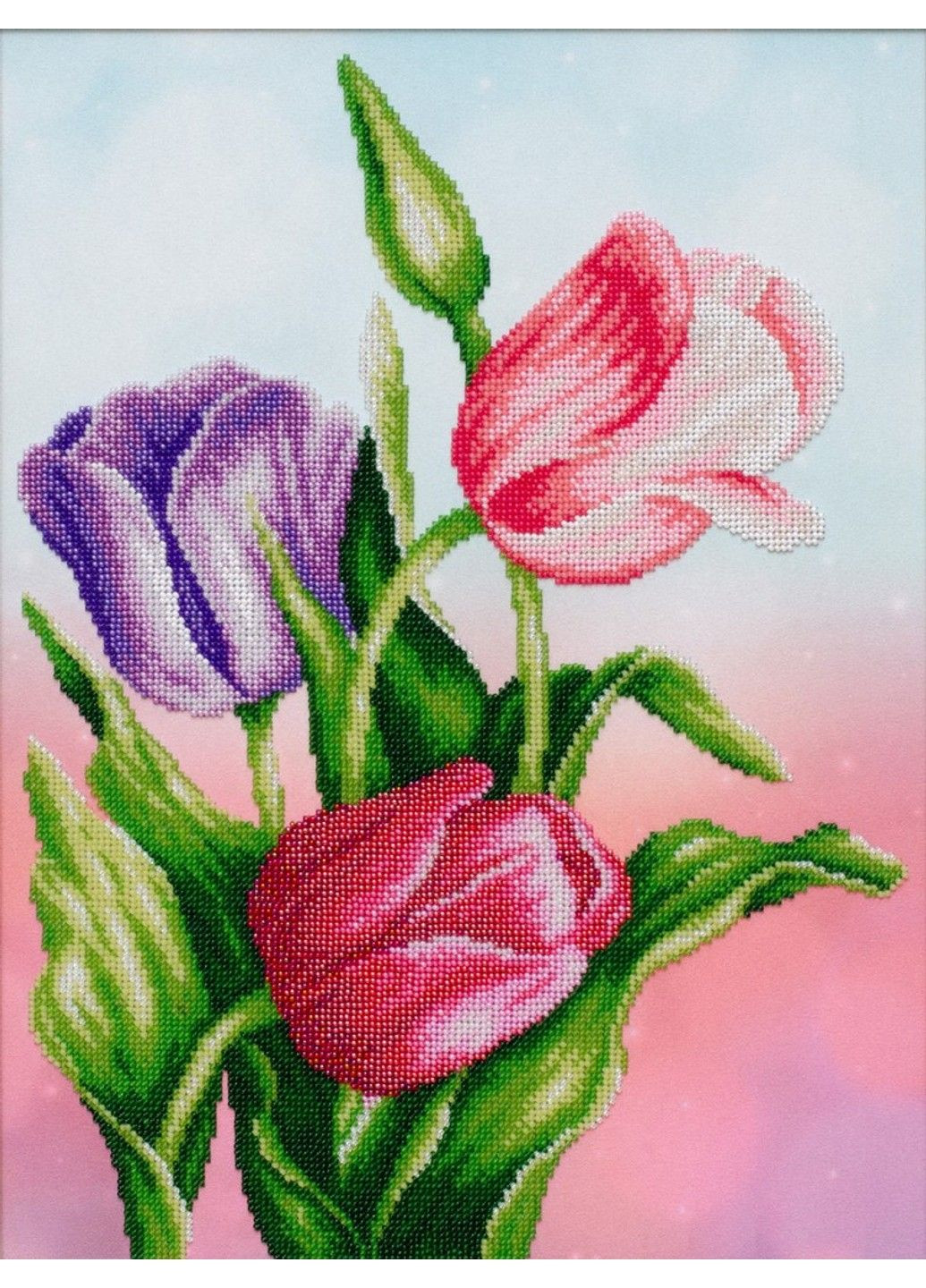 Набір для вишивки бісером "Весняна краса" весняні квіти, букет, первоцвіти, часткова викладка, 30х40 см No Brand (333165973)