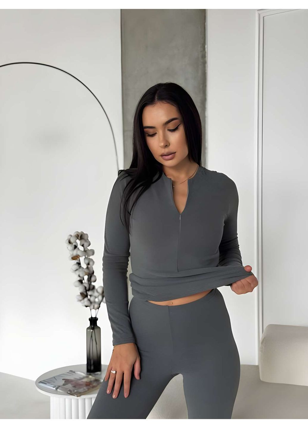 Женское теплое термобелье термокомплект черный черный Україна (366869013)