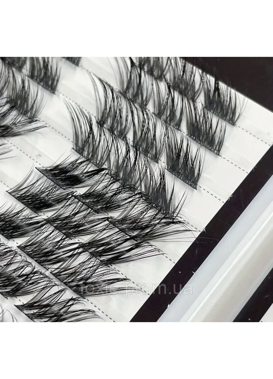 Набор накладных ресниц разных микс с клеем, пинцетом и ремувером. No Brand (370589876)