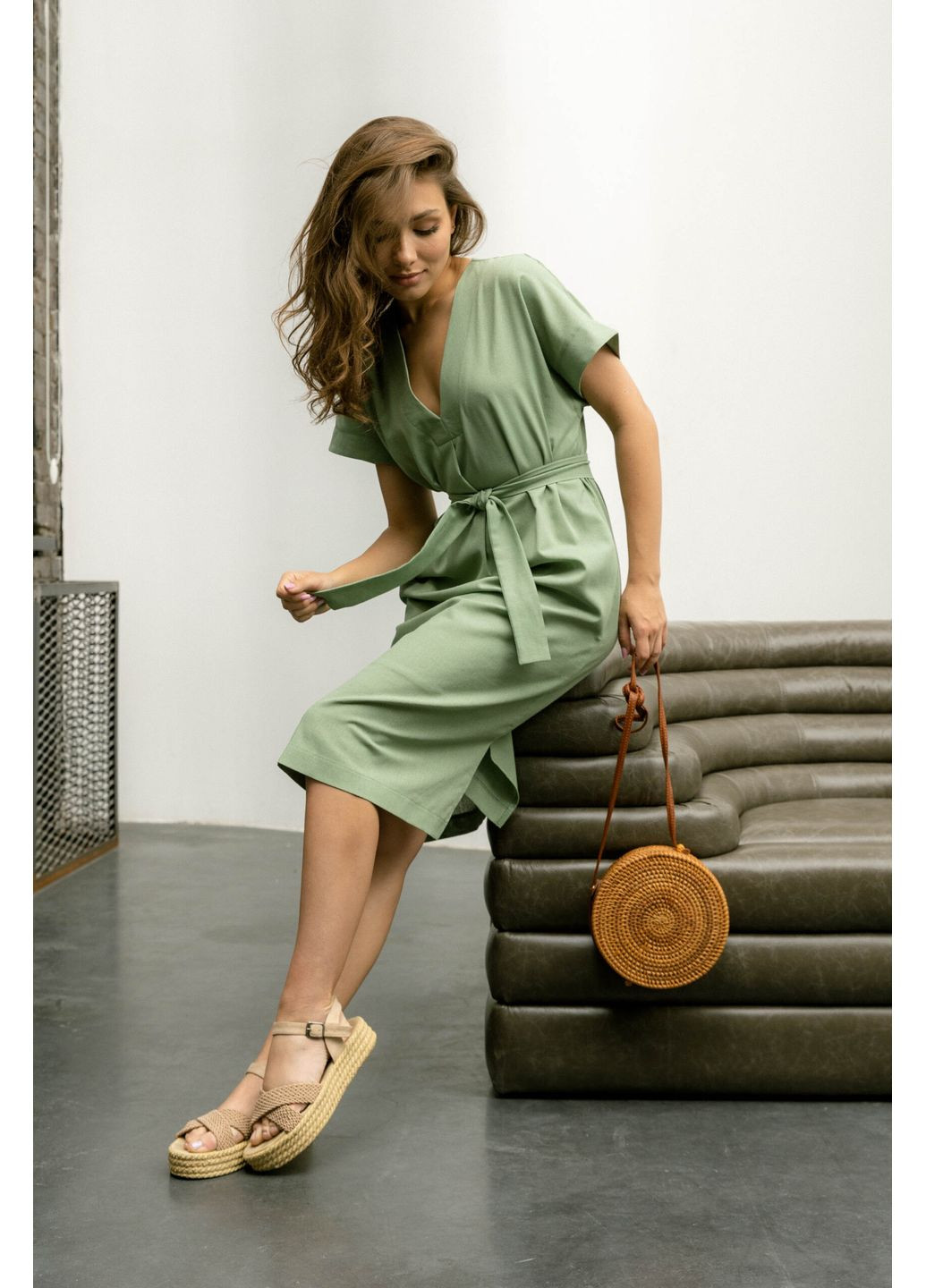 Оливковое платье 2072.5396 Seventeen