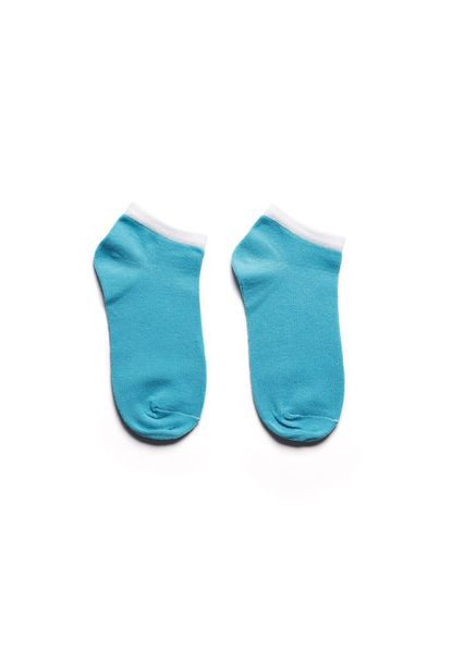 Білі шкарпетки короткі сині безшовні organic cotton 36-39 JILL ANTONY (314997192)