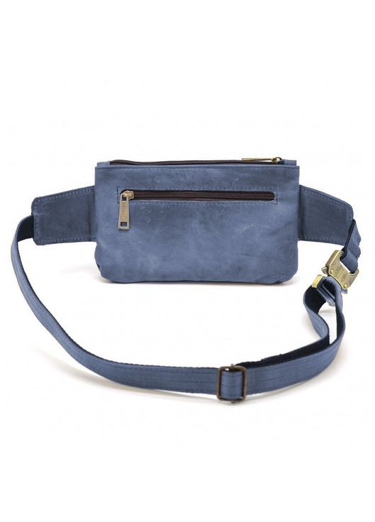 Сумка на пояс кожаная, бананка RK8136-3md синий крейзе TARWA (298684339)