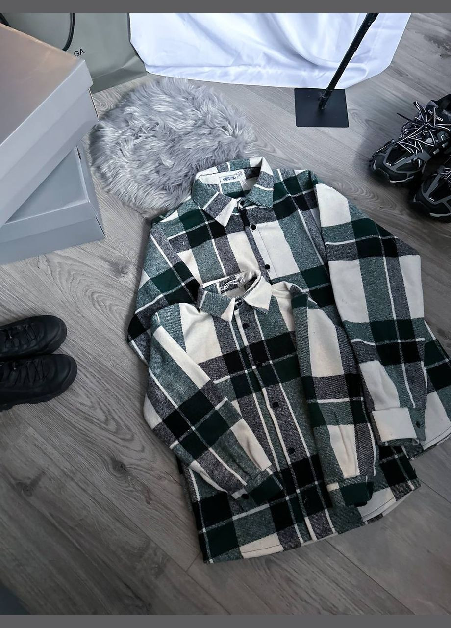 Зеленая кэжуал рубашка в клетку Adelante