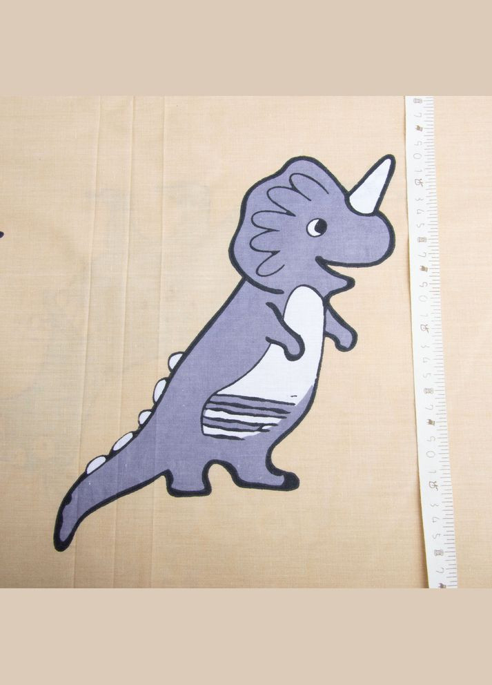 Тканина бязь бавовна GOLD LUX пл 125 г/м2 V-GLux-4675 Letis go Діно беж IDEIA (289552748)