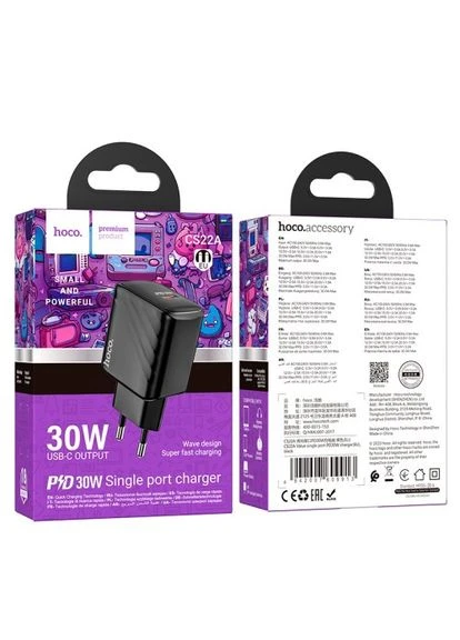 Сетевое зарядное устройство CS22A Value с одним портом PD30W Hoco (389206753)