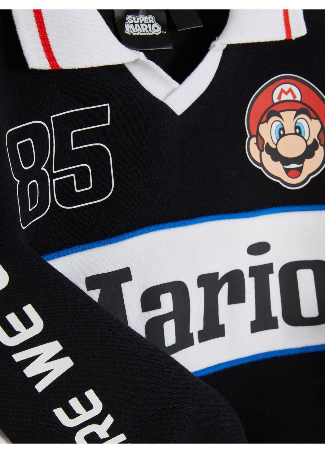 Primark свитшот флис,черный с принтом, черный