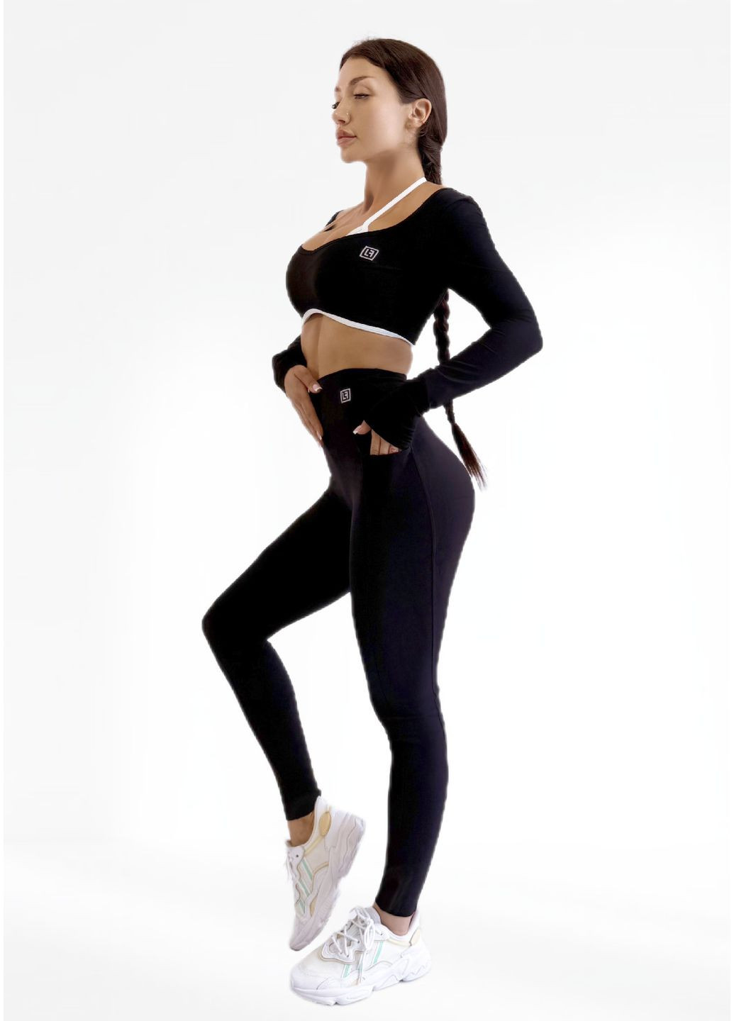 Костюм для фітнесу жіночий лосини пуш ап та топ LILAFIT (353834676)