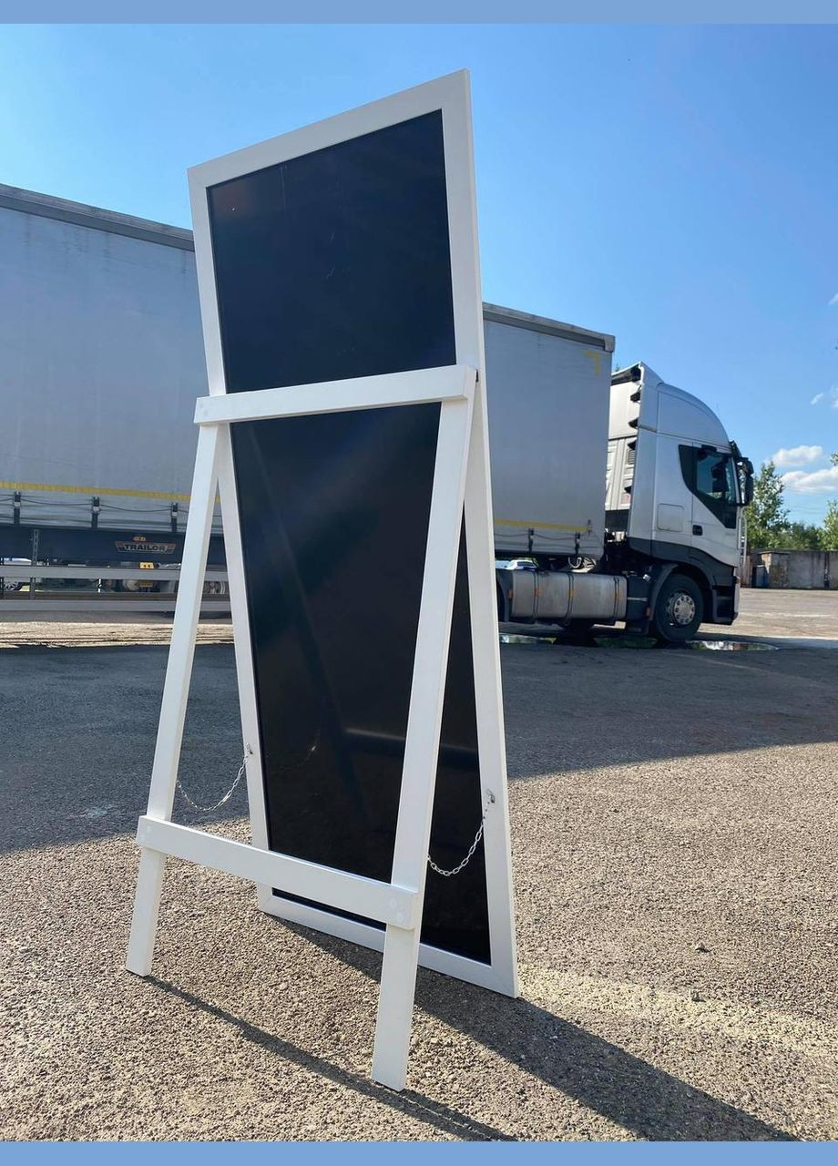 Дзеркало росторое в прямій рамі кольору бланко на ніжці 160 х 50 см No Brand (333823546)