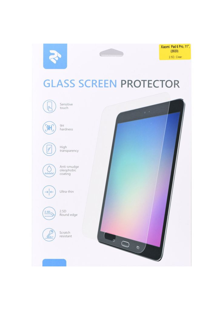 Стекло защитное Xiaomi Pad 6 Pro, 11",, 2.5D, Clear (m319633) 2E Xiaomi Pad 6 Pro, 11",(2023), 2.5D, Clear (367071897)