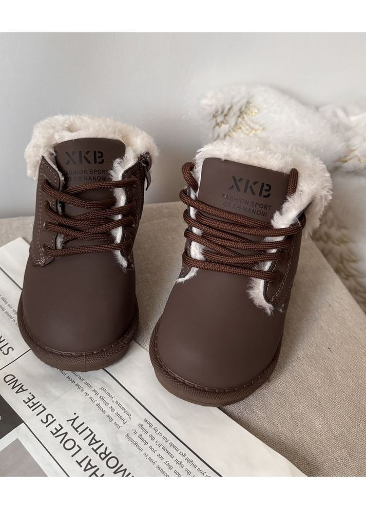 Черевики зимові дитячі колір коричневий 10987 No Brand (370499858)