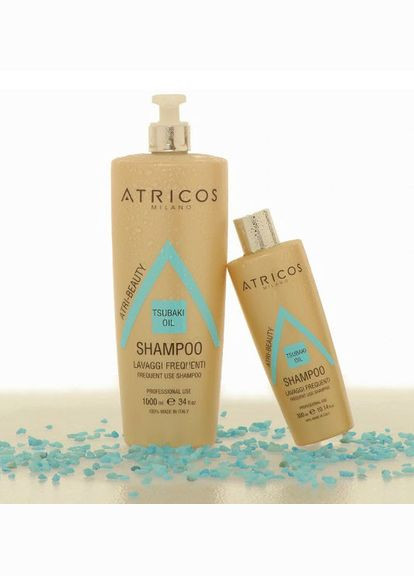 Профессиональный шампунь Milano для повседневного использования с маслом Tsubaki 300 ml Atricos (328262084)