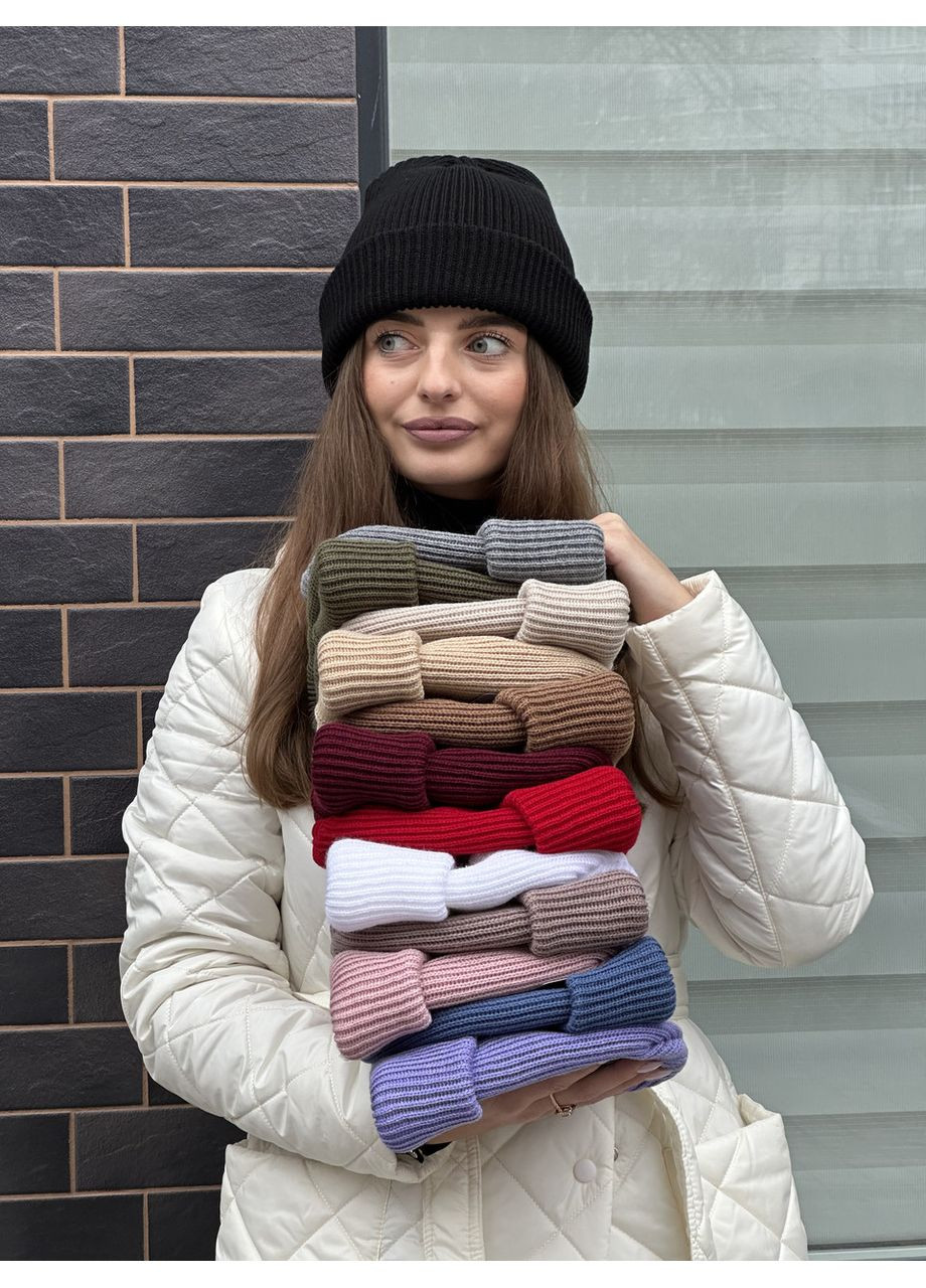 Шапка-біні молодіжна жіноча зимова STD (365811801)