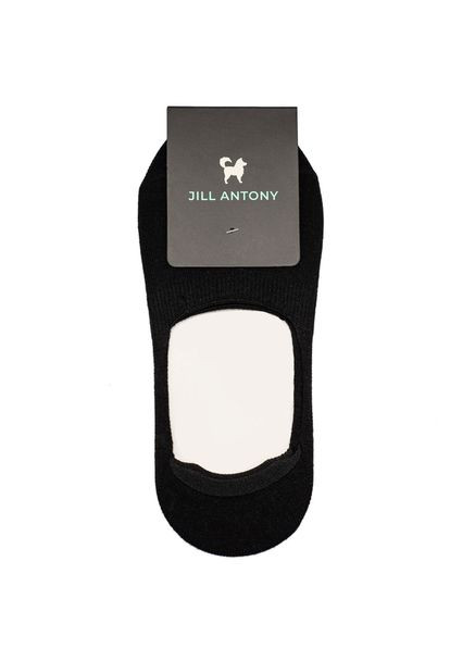 Білі безшовні дихаючі сліди з силіконом чорні organic bamboo 39-41 JILL ANTONY (314997179)