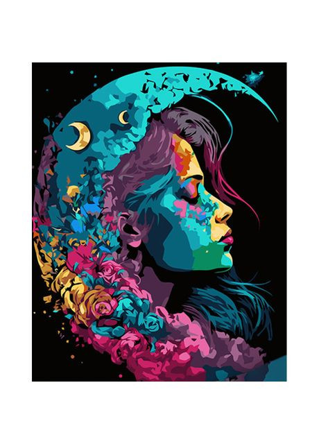 Картина по номерам Лунная девушка 40 х 50 (4823113872069/13AH1011) Strateg (370258510)