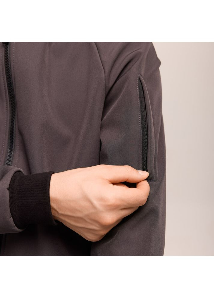 Бомбер Thunder Темно-серый Pobedov на молнии (369003802)