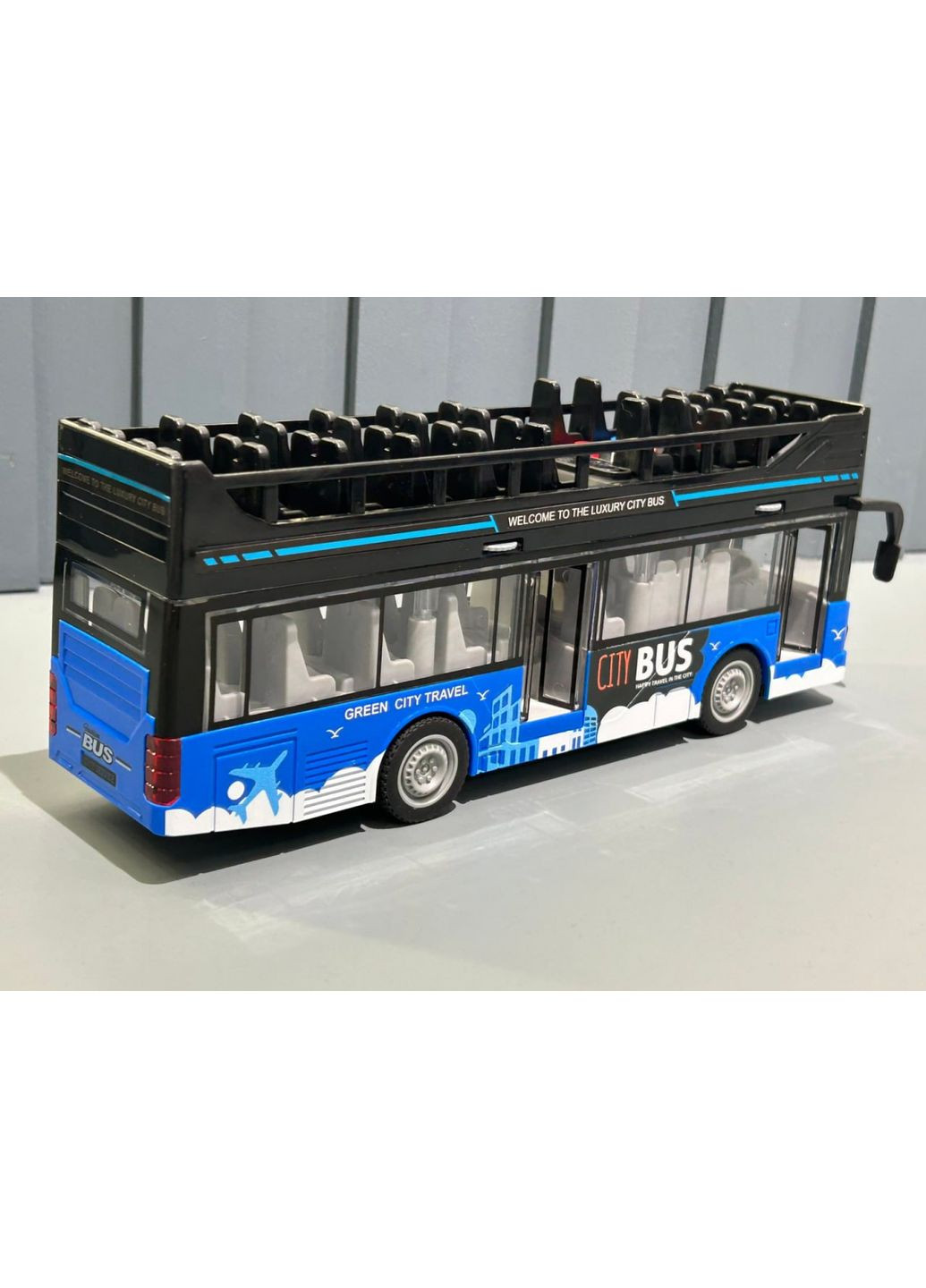 Автобус городской двухэтажный инерция музыка свет (JS122-122A) No Brand (365807443)