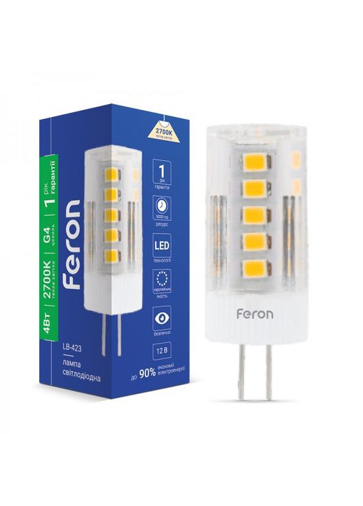 Светодиодная лампа LB423 4W 12V G4 2700K (25772) Feron (305756807)